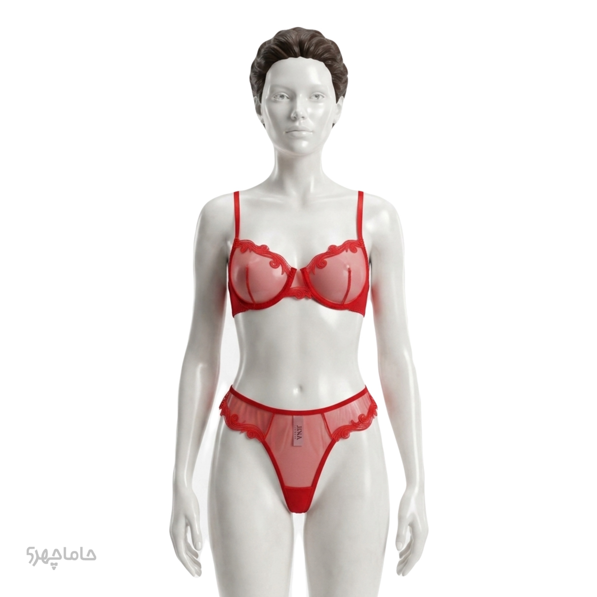 Bra and panties set (10) ست شورت و سوتین تورگاز ژینا کد 1148