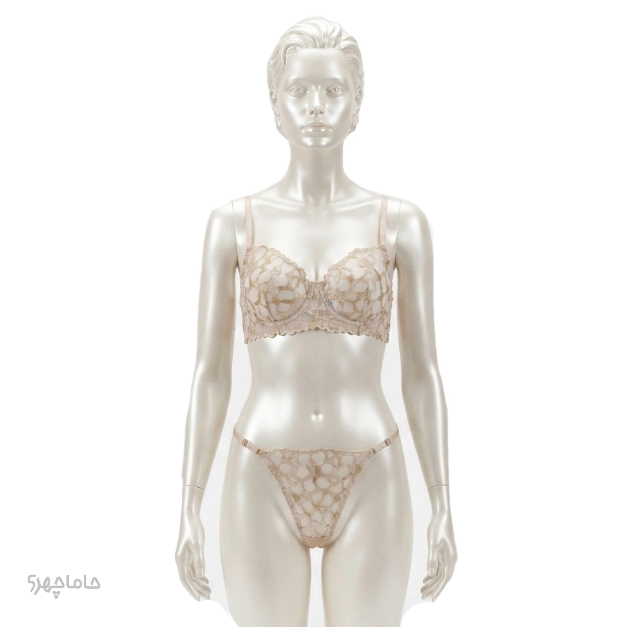 Bra and panties set (6) ست شورت و سوتین تورگاز ژینا کد 2006
