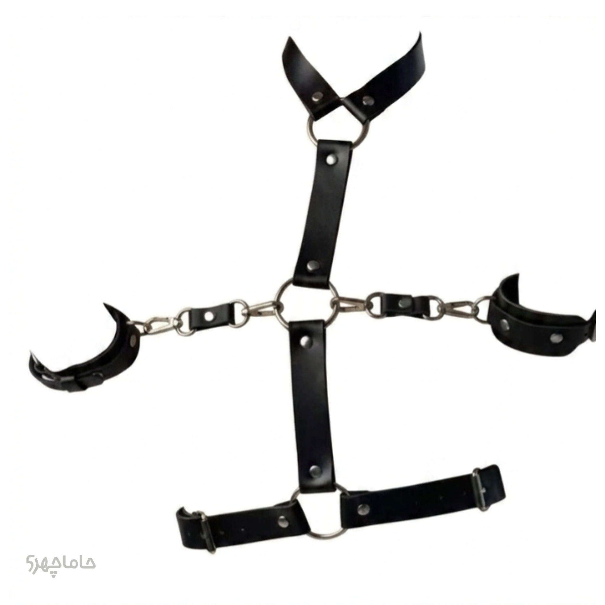 Leather garter گارتر چرمی قلاده دسبند مشکی