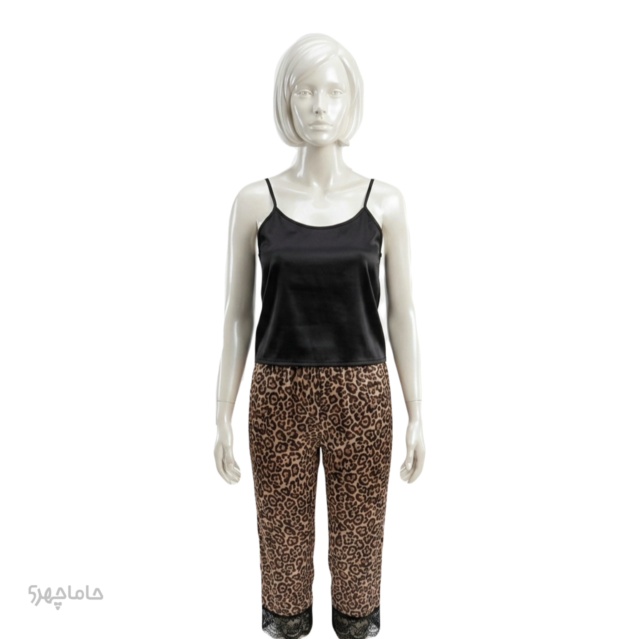 Women's casual clothes (3) تاپ و شلوار ساتن لورنزا کد 2730