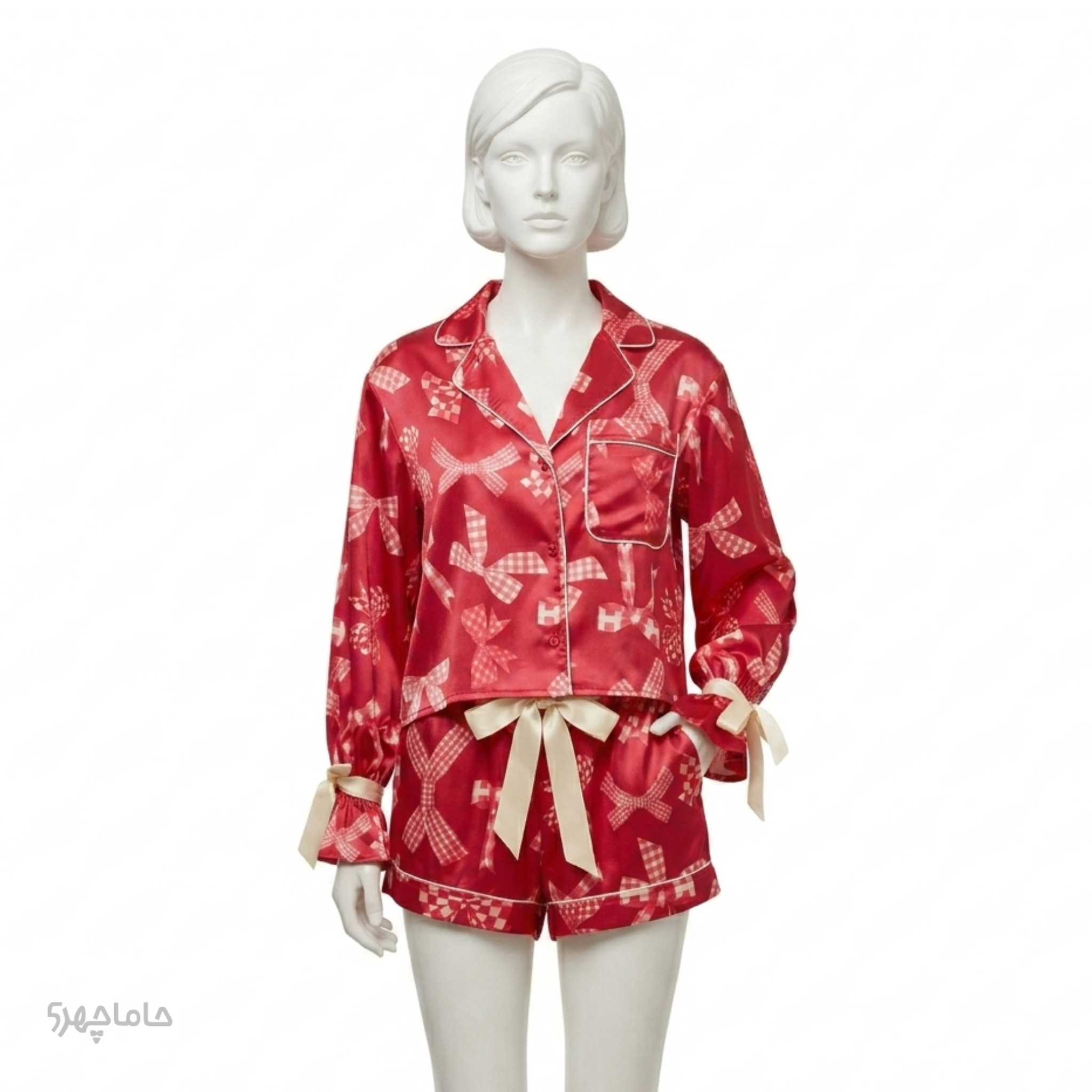 Women's casual clothes (5) پیراهن شورتک ساتن لورنزا کد 2668